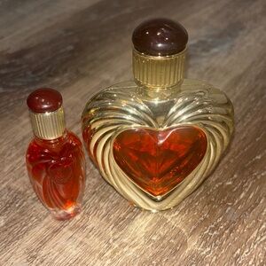 Victoria secret Rapture heart Glass Perfume Bottle 1.7 0z New. With purse bottle